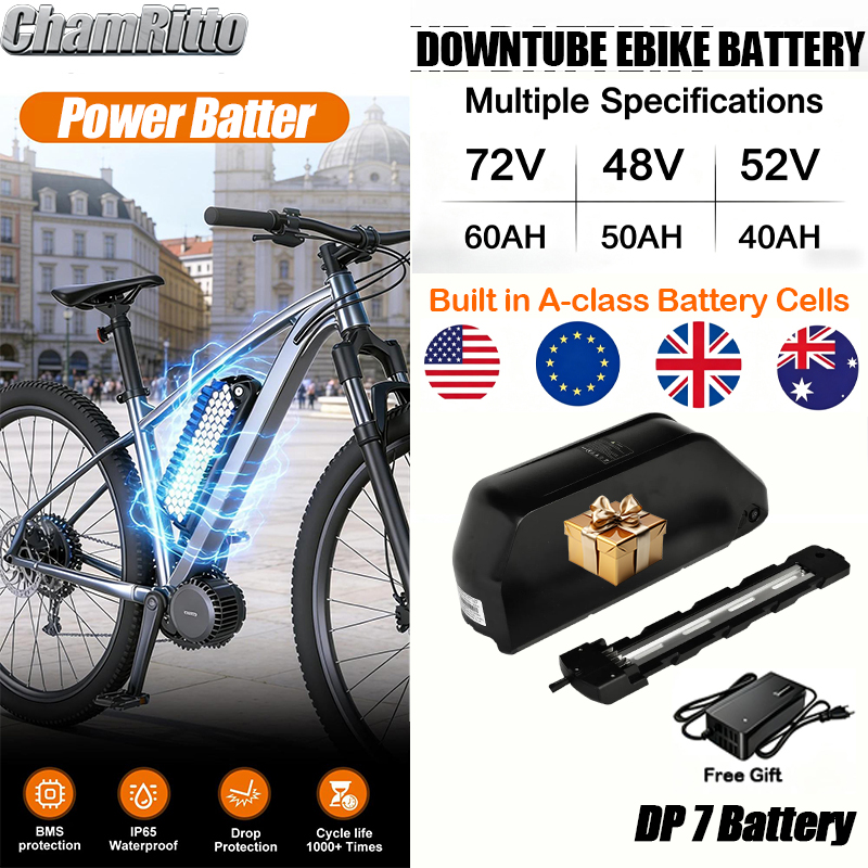 بطارية دراجة كهربائية Downtube - مراجعة 72V 50Ah 21700 Lithium Battery وسعره