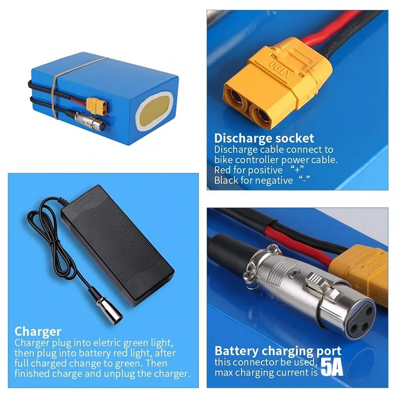 بطارية دراجة كهربائية 60 فولت  - مراجعة 72V 50Ah 21700 Lithium Battery وسعره