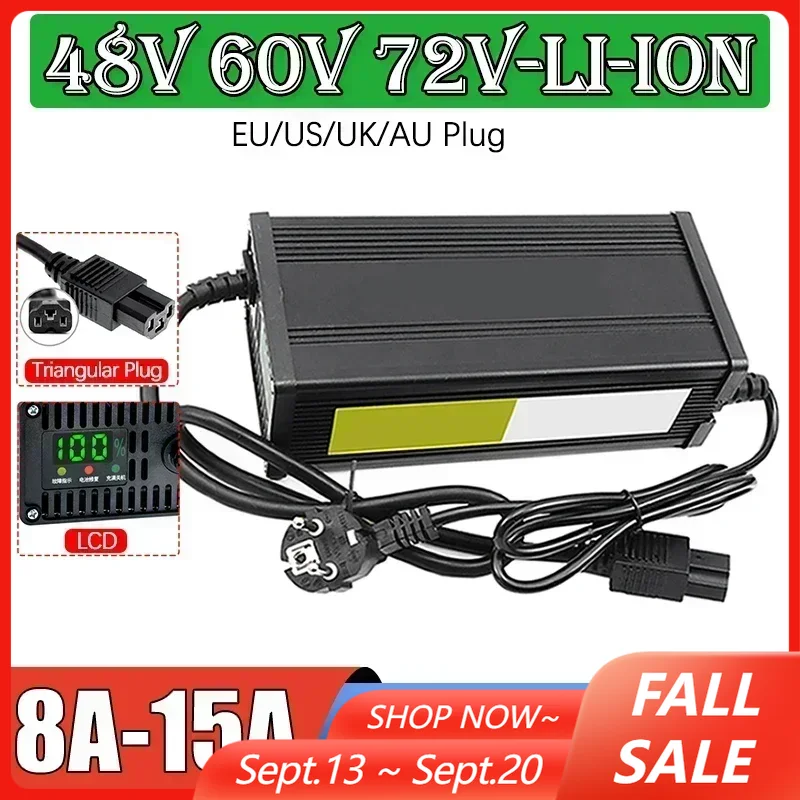 48 فولت 60 فولت 72 فولت مركبة  - مراجعة 72V 15A Fast Charger وسعره